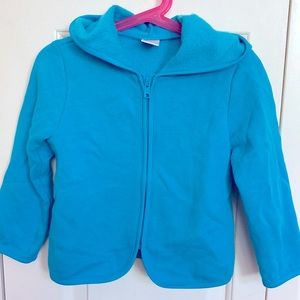 Gymboree turquoise light fleece hoodie.  2T-3T.